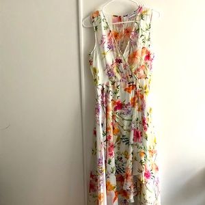 NWOT - Calvin Klein Floral High Low Dress